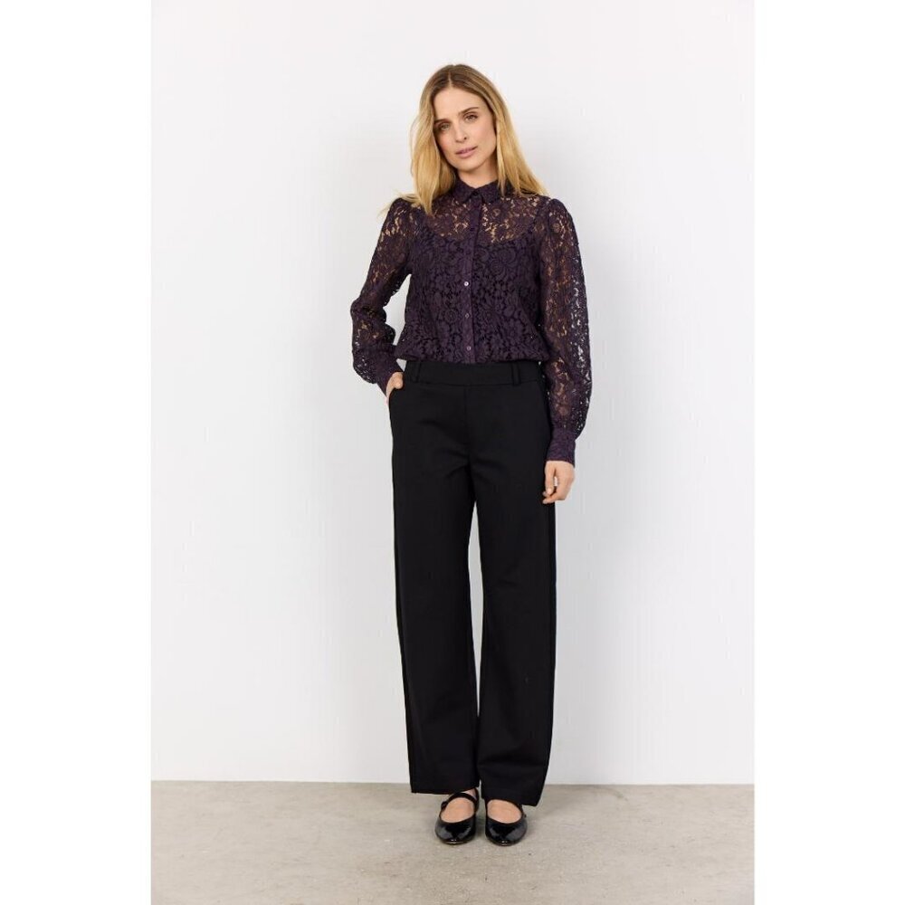 NWT SOYA CONCEPT NANNI Black Straight Fit Trousers